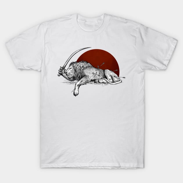 Tired-Lion T-Shirt by Arash Shayesteh